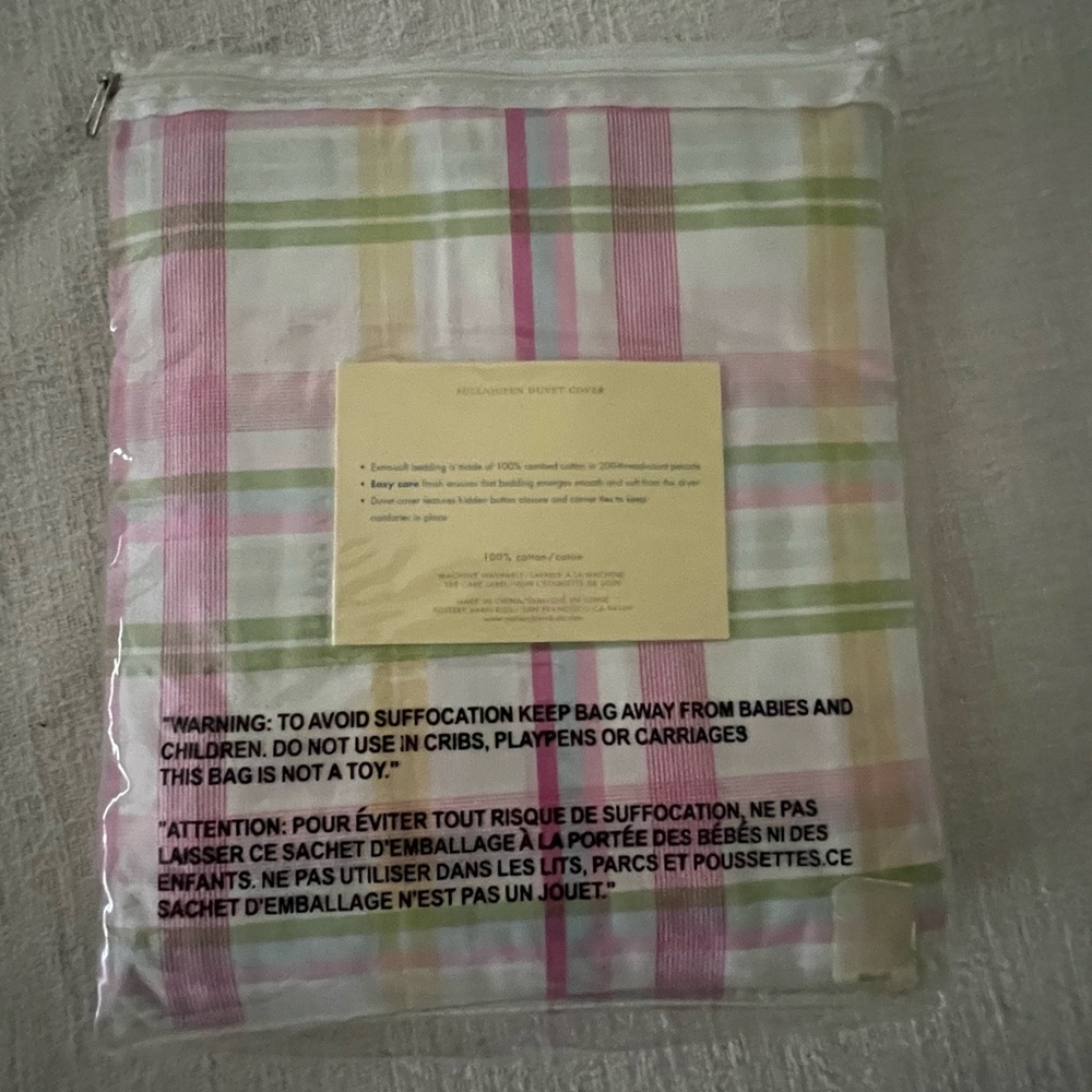 NEW Pottery Barn Kids Patchwork Bedding Set F/Q - Pink, Green, and Teal - Picture 4 of 5